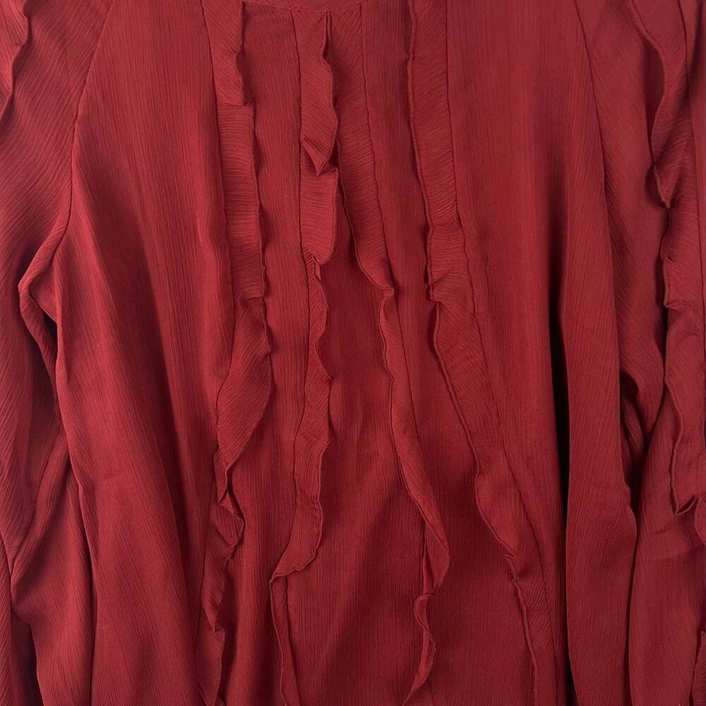 LC Lauren Conrad Ruffled Blouse Size Medium - Picture 5 of 7